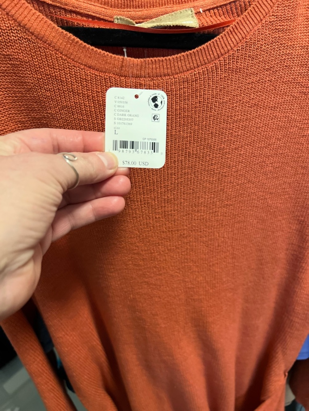 Free People free- est Knot-Front Knit Sweater Dress in dark orange - Picture 3 of 4